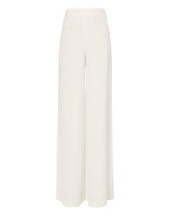 Adam Lippes Satin Crepe Palazzo Wide Leg Pants