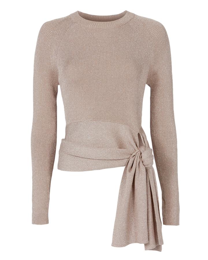 3.1 Phillip Lim Lurex Waist Tie Sweater