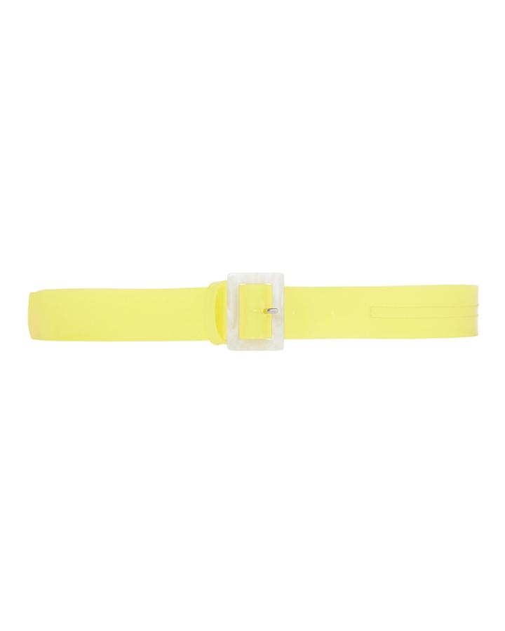 Tibi Pvc Yellow 1.25 Inch Belt Yellow P