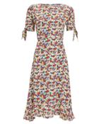 Faithfull The Brand Emilia Floral Crepe Midi Dress Red/floral M