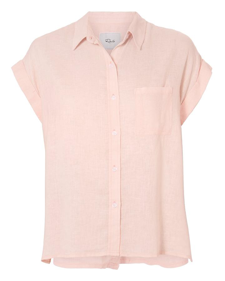 Rails Jules Button Back Blush Shirt Pink P