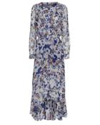 Twelfth Street By Cynthia Vincent Exclusive For Intermix Long Sleeve Paisley Ruffle Dress