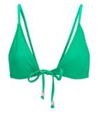 Suboo Lost City Tie Front String Bikini Top Green 4