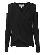 Derek Lam 10 Crosby Cold Shoulder Black Sweater