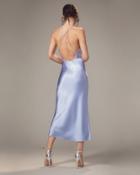 Jason Wu Icy Satin Dress Blue-lt Zero