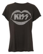 Made Worn Madeworn Kiss Glitter Graphic T-shirt Black P