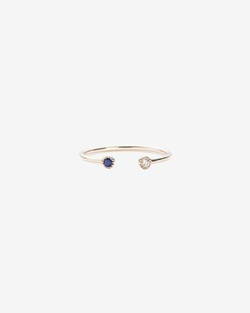 19fifth Diamond & Sapphire Bezel Set Ring