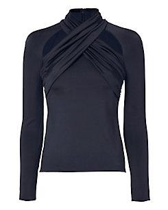 Cushnie Et Ochs Gloss Jersey Criss Cross Top