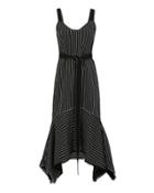 Derek Lam 10 Crosby Striped Crochet Cami Dress Black 6