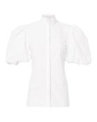 Caroline Constas Daisy Puff Sleeve Top