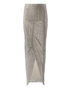 Rick Owens Lilies Lam Wrap Skirt Silver 2 44