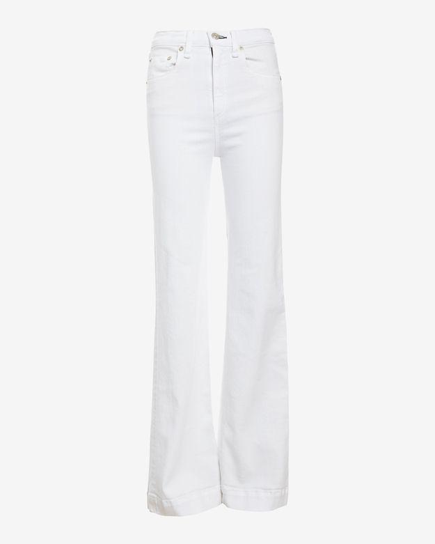 Rag & Bone/jean Justine High Rise Bell: Bright White
