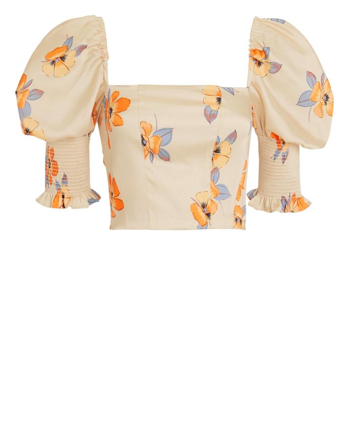 Nicholas Floral Bustier Top Floral/beige 4