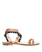 Lvaro Gonzlez Angela Pom Metallic Flat Sandals