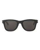 Saint Laurent Flat Top Embellished Sunglasses Black 1size