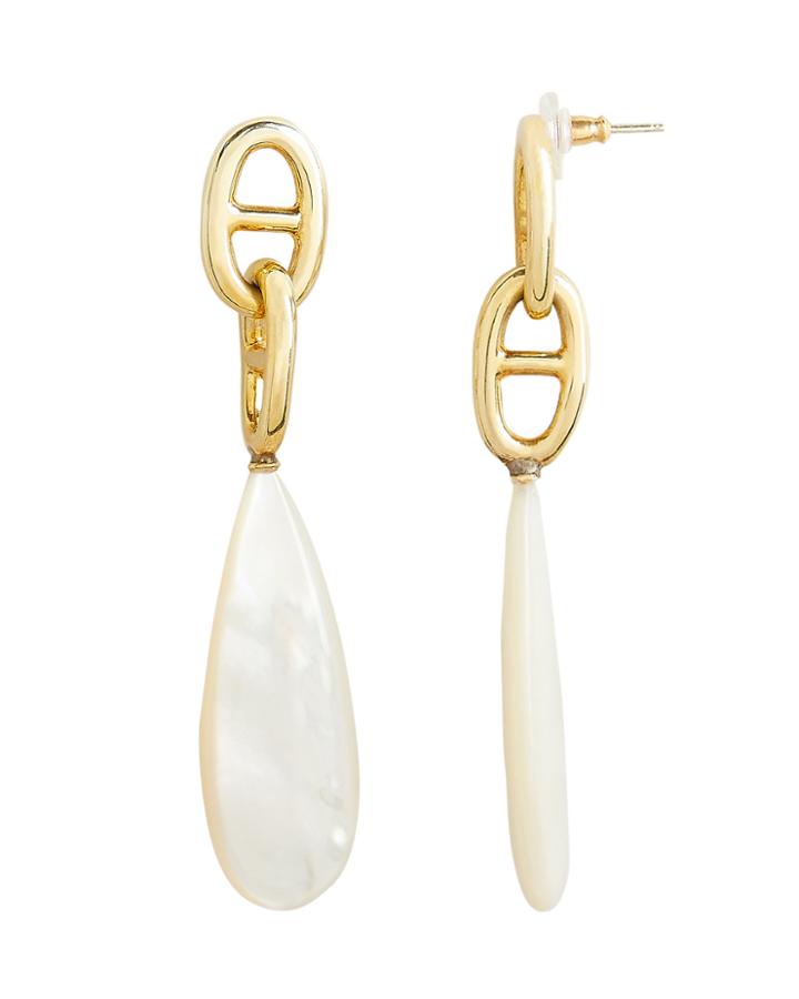 Lizzie Fortunato Grotto Drop Earrings Gold/ivory 1size