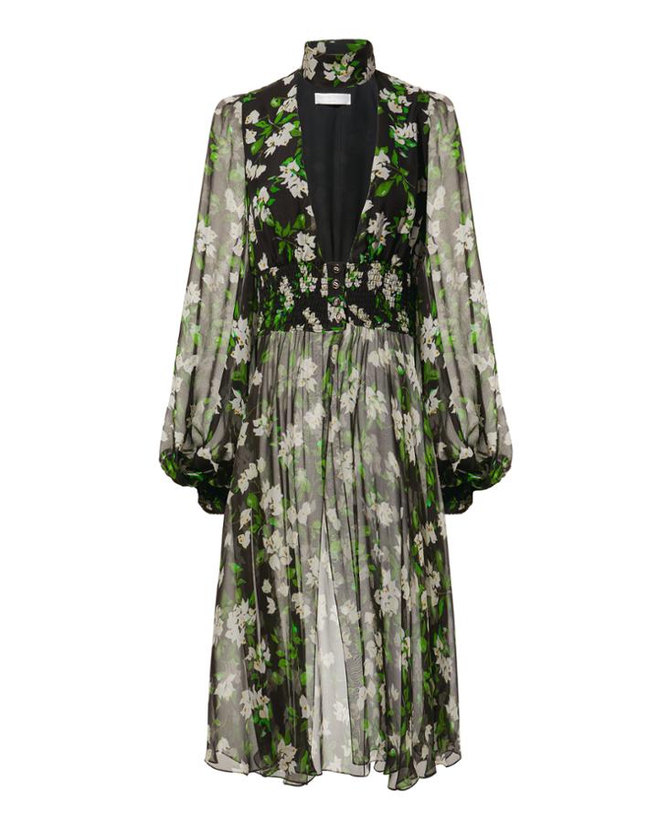 Caroline Constas Syris Open Front Maxi Top Black S
