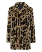 Stand Gilbertine Leopard Faux Fur Coat Multi 38