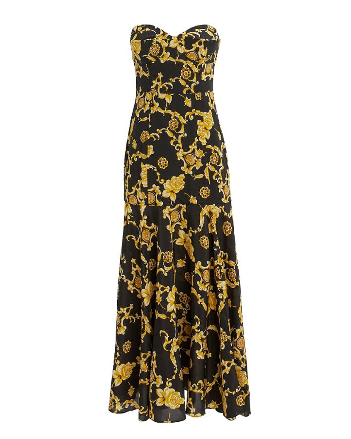 Veronica Beard Annika Bustier Dress Black/gold Zero