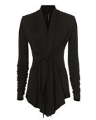 Rick Owens Lilies Tie Waist Jacket Black 42