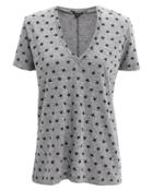 Monrow Star Grey T-shirt Grey/black M