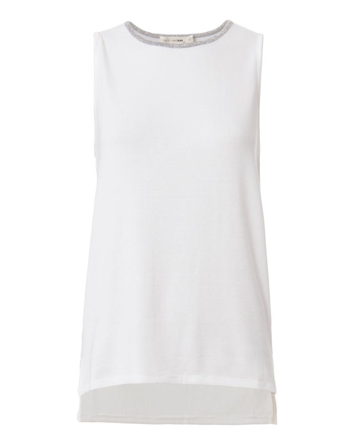 Rag And Bone Rag & Bone/jean Oasis Grey Trim Knit Tank White P