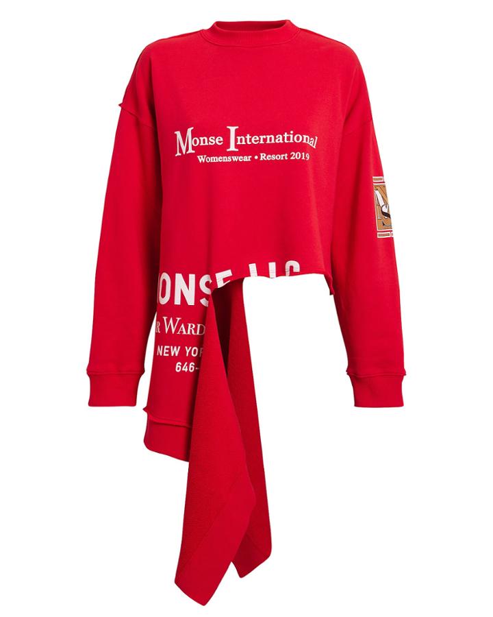Monse Monse International Ripped Sweatshirt Red P