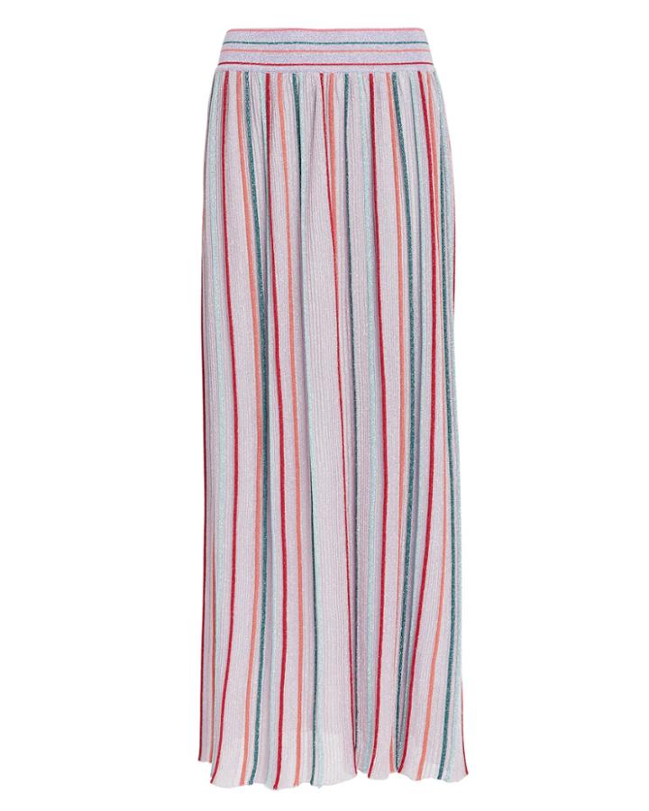 Missoni Lurex Striped Midi Skirt Lilac/stripe 38