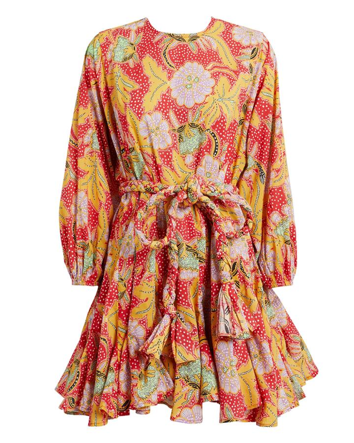 Rhode Resort Ella Mini Dress Red/floral L