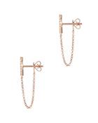 19fifth Diamond Bar Chain Earring