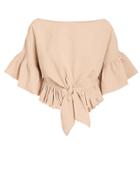 Iro Linn Ruffle Crop Top Blush 36
