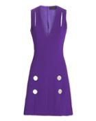 David Koma Embellished Mini Dress Purple 8