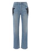 3x1 Burke High-rise Beaded Boyfriend Crop Jeans