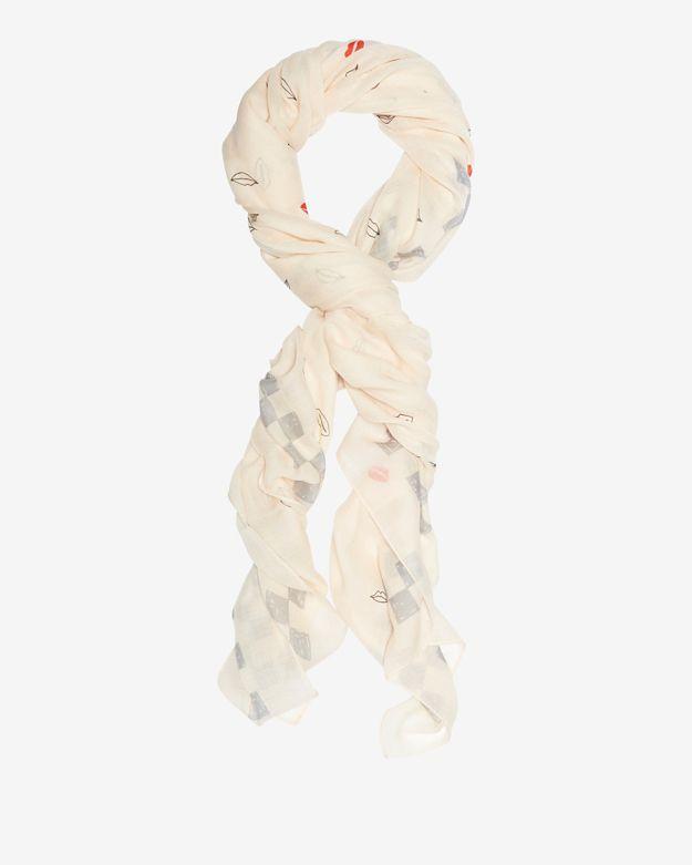 Rag & Bone Lip Print Scarf