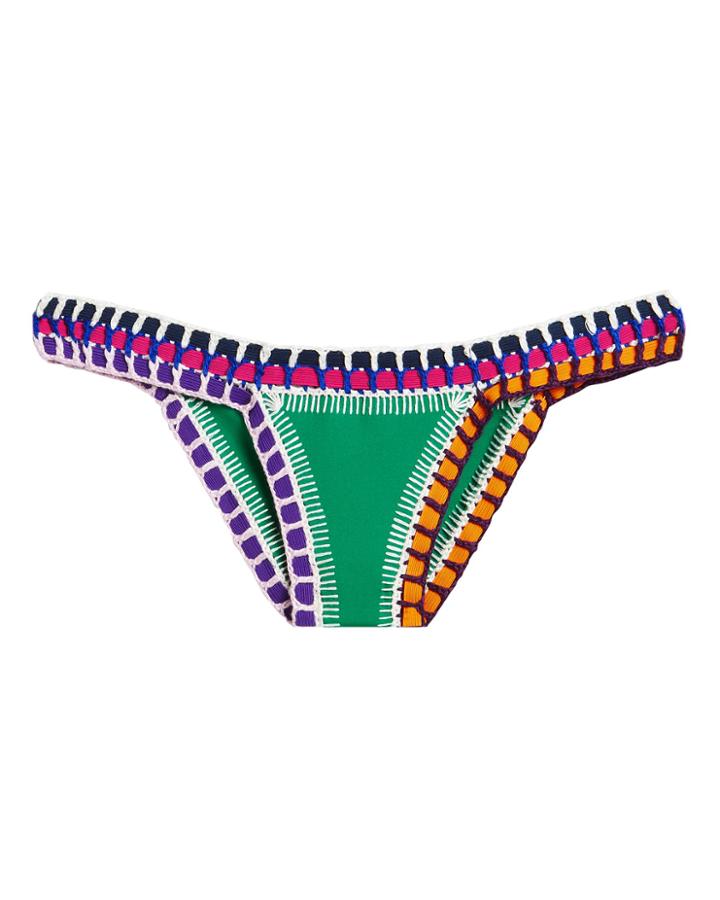 Kiini Clo Emerald Bikini Bottom Emerald/navy/pink S