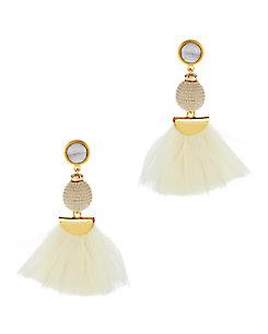 Lizzie Fortunato White Parrot Earrings