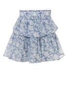 Love Shack Fancy Loveshackfancy Blue Ruffle Mini Skirt Blue-med P
