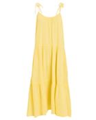 Honorine Daisy Tiered Midi Dress Yellow M