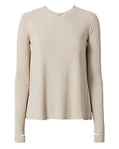 Helmut Lang Tie Back Long Sleeve Sweater