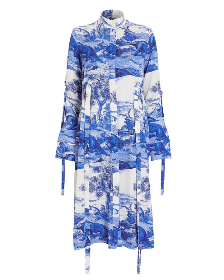 Ellery Zenith Fluid Button Dress Blue-med 6
