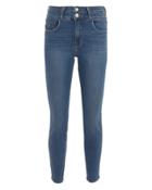 L'agence Petyon Double Waistband Skinny Jeans Dark Blue Denim 29