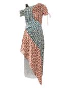 Jason Wu Printed Crepe Asymetrical Dress Multi 4