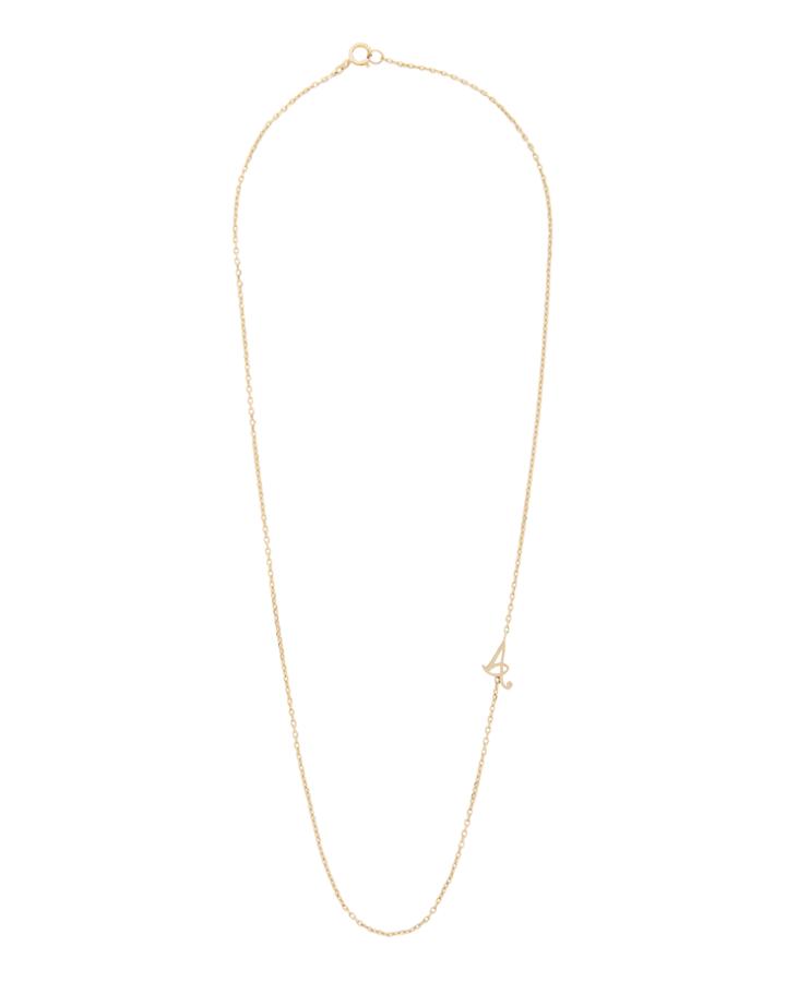 Bianca Pratt Script Initial A Gold Necklace