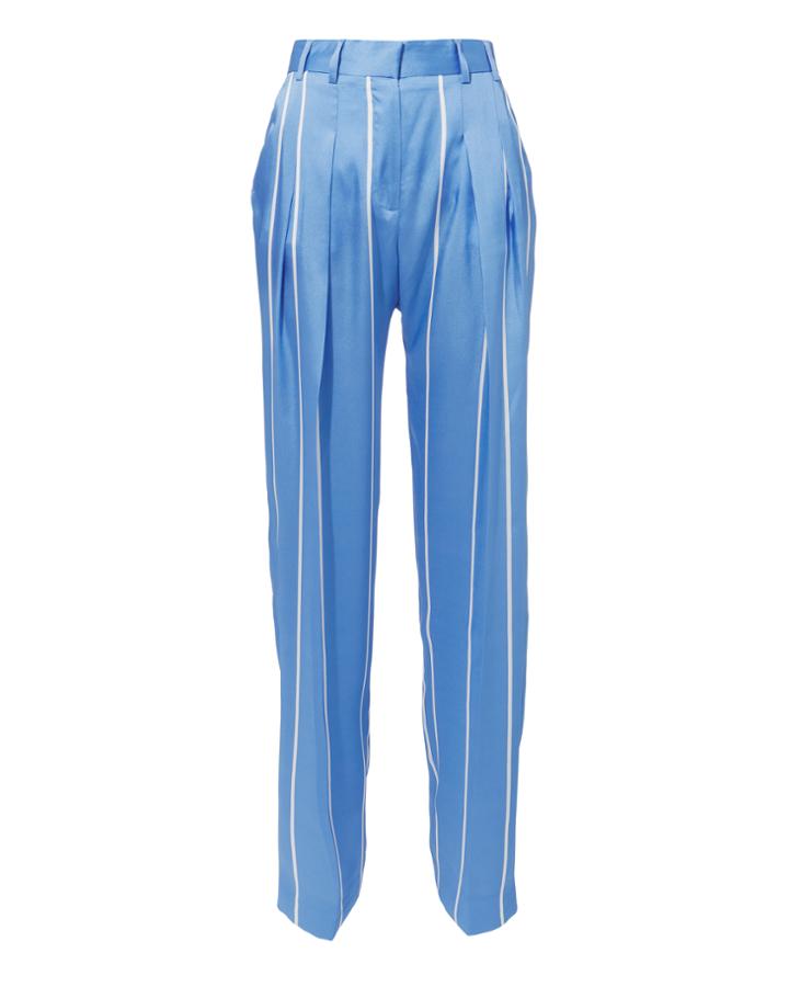 Victoria Victoria Beckham Victoria, Victoria Beckham Striped Front Pleat Suiting Pants Blue-med 6