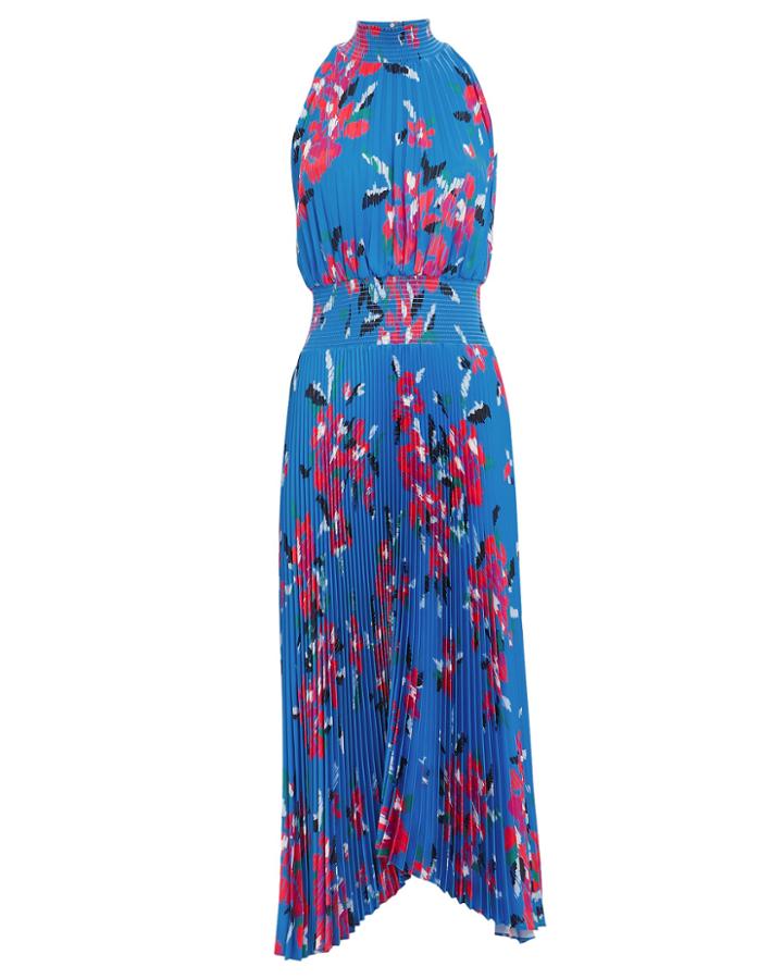 A.l.c. Renzo Midi Dress Blue/pink/floral 6