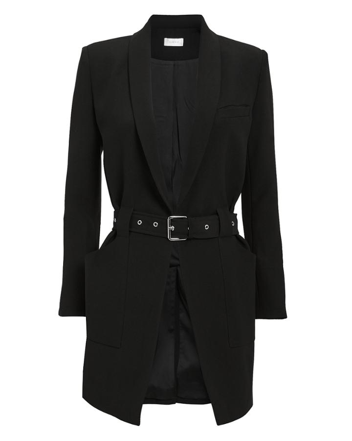 Anine Bing Charlotte Belted Blazer Black P