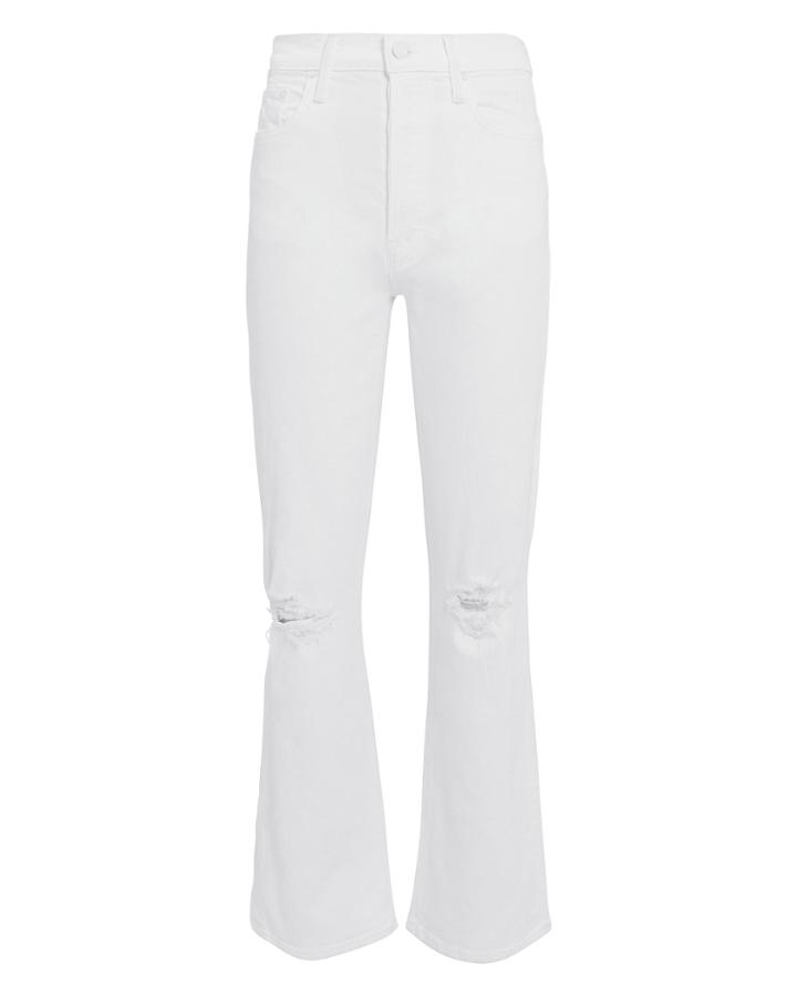 Mother Tripper Distressed Jeans White 28