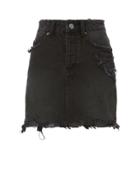 Ksubi Moss Distressed Mini Skirt Black 24