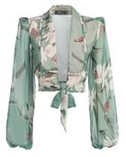Patbo Zebrina Tie Waist Top Orchid/mint P