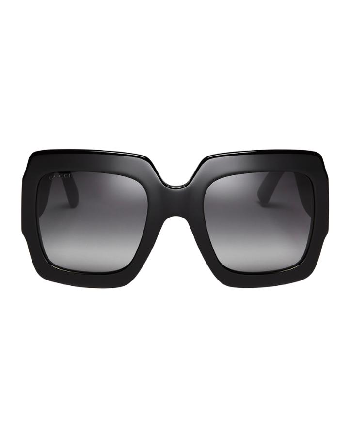 Gucci Oversized Glitter Square Sunglasses
